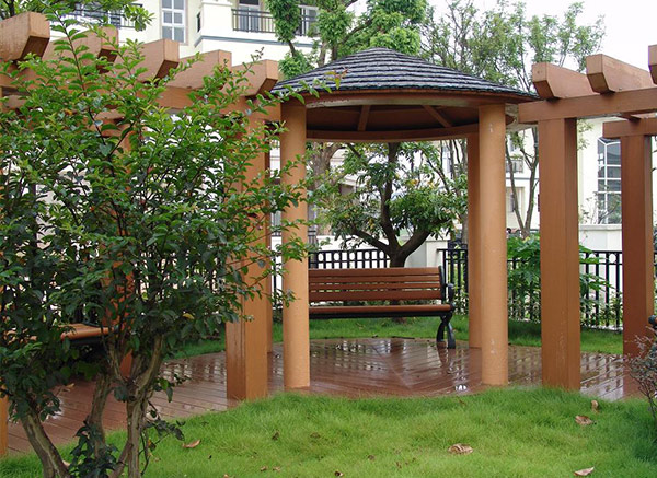 丽耐建材塑木花架厂家